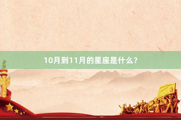 10月到11月的星座是什么？