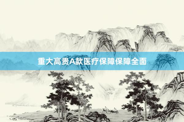 重大高贵A款医疗保障保障全面
